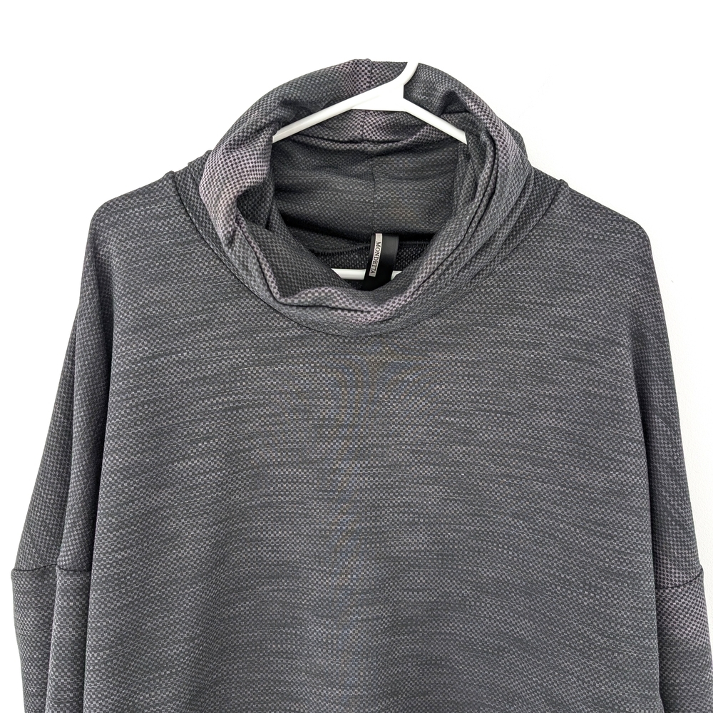 2/15$ Mondetta Cowl Neck Pullover Womens Athleisure Top Stretch Cozy Gray~ Small - Picture 2 of 11